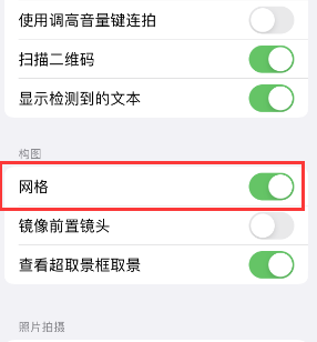 兴庆苹果手机维修网点分享iPhone如何开启九宫格构图功能 