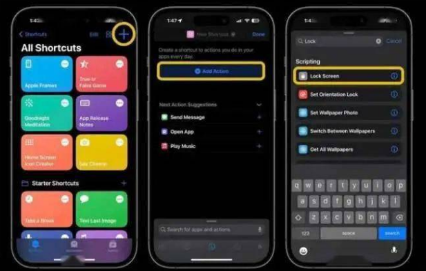 兴庆苹果14锁屏维修店分享iPhone14升级iOS16.4后如何创建锁屏快捷方式 
