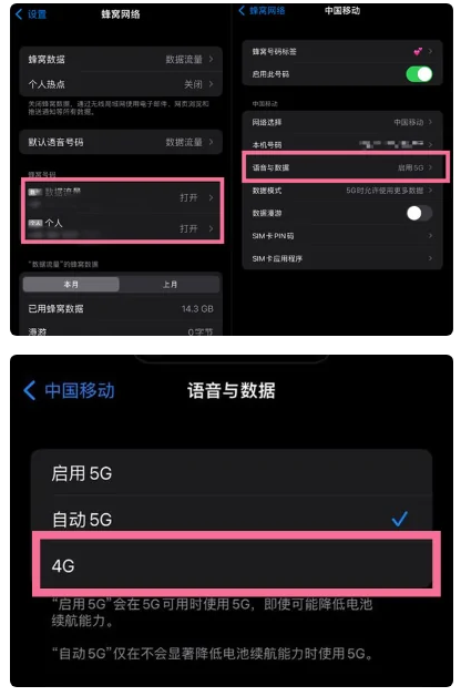 兴庆苹果手机维修分享iPhone14如何切换4G/5G? iPhone14 5G网络切换方法 